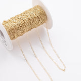 Figaro 3mm CCC Ion Plated Brass Chain - Tarnish Resistant Wholesale 1 yard per order