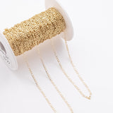 Figaro 2.5mm CCC Ion Plated Brass Chain - Tarnish Resistant Wholesale 1 yard per order