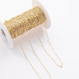 Figaro 2.5mm CCC Ion Plated Brass Chain - Tarnish Resistant Wholesale 1 yard per order