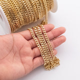 Cuban Curb 5.2mm CCC Ion Plated Brass Chain - Tarnish Resistant Wholesale 1 yard per order
