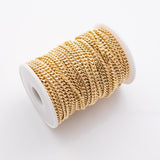 Cuban Curb 5.2mm CCC Ion Plated Brass Chain - Tarnish Resistant Wholesale 1 yard per order