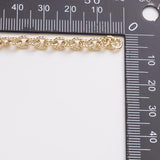 Sunburst 5x6mm CCC Ion Plated Brass Chain - Tarnish Resistant Wholesale 1 yard per order