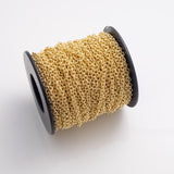 Sunburst 5x6mm CCC Ion Plated Brass Chain - Tarnish Resistant Wholesale 1 yard per order