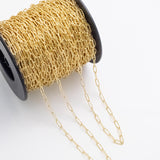 4x11mm Hummered CCC Ion Plated Brass Chain - Tarnish Resistant Wholesale 1 yard per order