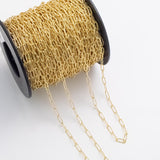 4x11mm Hummered CCC Ion Plated Brass Chain - Tarnish Resistant Wholesale 1 yard per order