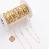 Figaro 3mm CCC Ion Plated Brass Chain - Tarnish Resistant Wholesale 1 yard per order