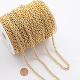 6mm CCC Ion Plated Brass Chain - Tarnish Resistant Wholesale 1 yard per order