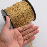 3x10mm Paperclip CCC Ion Plated Brass Chain - Tarnish Resistant Wholesale 1 yard per order