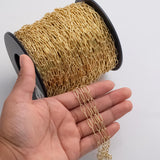 3x10mm Round Paperclip Chain Ion Plated Brass Chain - Tarnish Resistant Wholesale 1 yard per order