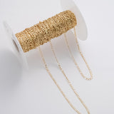 3mm Figaro CCC Ion Plated Brass Chain - Tarnish Resistant Wholesale 1 yard per order