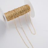 3mm Figaro Chain Ion Plated Brass Chain - Tarnish Resistant Wholesale 1 yard per order