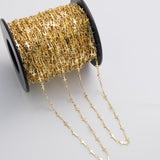 Cross 5mm Ion Plated Brass Chain - Tarnish Resistant Wholesale 1 yard per order