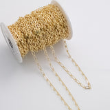 4x9mm CCC Ion Plated Brass Chain - Tarnish Resistant Wholesale 1 yard per order