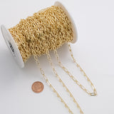 4x9mm CCC Ion Plated Brass Chain - Tarnish Resistant Wholesale 1 yard per order