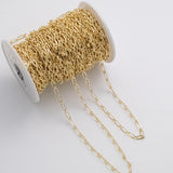 4x9mm CCC Ion Plated Brass Chain - Tarnish Resistant Wholesale 1 yard per order