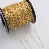 Paperclip Chain Round 3x6mm Ion Plated Brass Chain - Tarnish Resistant Wholesale 1 yard per order