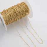 paperclip 3x6mm CCC Ion Plated Brass Chain - Tarnish Resistant Wholesale 1 yard per order