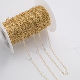 paperclip 3x6mm CCC Ion Plated Brass Chain - Tarnish Resistant Wholesale 1 yard per order