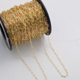 Paperclip 3x9mm CCC Ion Plated Brass Chain - Tarnish Resistant Wholesale 1 yard per order