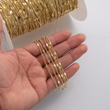 Heart Satellite Ion Plated Brass Chain - Tarnish Resistant Wholesale 1 yard per order