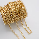 7x10mm CCC Ion Plated Brass Chain - Tarnish Resistant Wholesale 1 yard per order