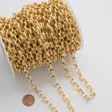 7x10mm CCC Ion Plated Brass Chain - Tarnish Resistant Wholesale 1 yard per order