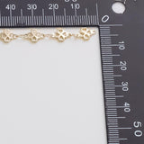 Clover Leaf 6mm CCC Ion Plated Brass Chain - Tarnish Resistant Wholesale 1 yard per order