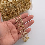 Clover Leaf 6mm CCC Ion Plated Brass Chain - Tarnish Resistant Wholesale 1 yard per order