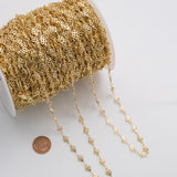 Clover Leaf 6mm CCC Ion Plated Brass Chain - Tarnish Resistant Wholesale 1 yard per order