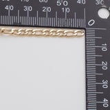 4mm Figaro CCC Ion Plated Brass Chain - Tarnish Resistant Wholesale 1 yard per order