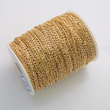 4mm Figaro CCC Ion Plated Brass Chain - Tarnish Resistant Wholesale 1 yard per order