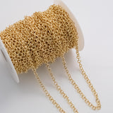 6mm CCC Ion Plated Brass Chain - Tarnish Resistant Wholesale 1 yard per order