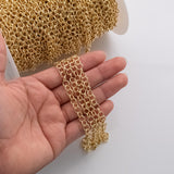 6mm CCC Ion Plated Brass Chain - Tarnish Resistant Wholesale 1 yard per order