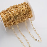 4x12mm Paperclip Chain Ion Plated Brass Chain - Tarnish Resistant Wholesale 1 yard per order