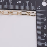 Big and Small 9x5mm CCC Ion Plated Brass Chain - Tarnish Resistant Wholesale 1 yard per order