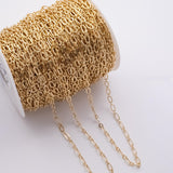 Big and Small 9x5mm CCC Ion Plated Brass Chain - Tarnish Resistant Wholesale 1 yard per order