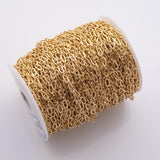 Big and Small 9x5mm CCC Ion Plated Brass Chain - Tarnish Resistant Wholesale 1 yard per order