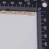 Paperclip Round 4x8mm CCC Ion Plated Brass Chain - Tarnish Resistant Wholesale 1 yard per order