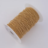 3mm Rolo Chain Ion Plated Brass Chain - Tarnish Resistant Wholesale 1 yard per order