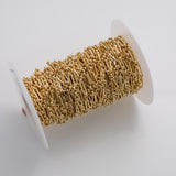 4x14mm Figaro CCC Ion Plated Brass Chain - Tarnish Resistant Wholesale 1 yard per order