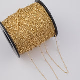 2mm Bar Satellite Ion Plated Brass Chain - Tarnish Resistant Wholesale 1 yard per order