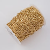 6mm Paperclip Chain Hammered Middle Ion Plated Brass Chain - Tarnish Resistant Wholesale 1 yard per order