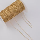 2x5mm Paperclip CCC Ion Plated Brass Chain - Tarnish Resistant Wholesale 1 yard per order