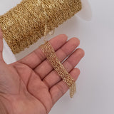 2x5mm Paperclip CCC Ion Plated Brass Chain - Tarnish Resistant Wholesale 1 yard per order