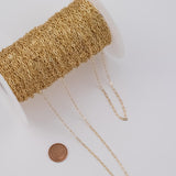 2x5mm Paperclip CCC Ion Plated Brass Chain - Tarnish Resistant Wholesale 1 yard per order