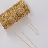 2x5mm Paperclip CCC Ion Plated Brass Chain - Tarnish Resistant Wholesale 1 yard per order