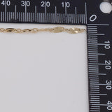 Double Flat Chain Ion Plated Brass Chain - Tarnish Resistant Wholesale 1 yard per order