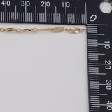 Double Flat CCC Ion Plated Brass Chain - Tarnish Resistant Wholesale 1 yard per order