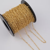 3.5mm CCC Ion Plated Brass Chain - Tarnish Resistant Wholesale 1 yard per order