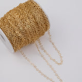 5mm Heart CCC Ion Plated Brass Chain - Tarnish Resistant Wholesale 1 yard per order